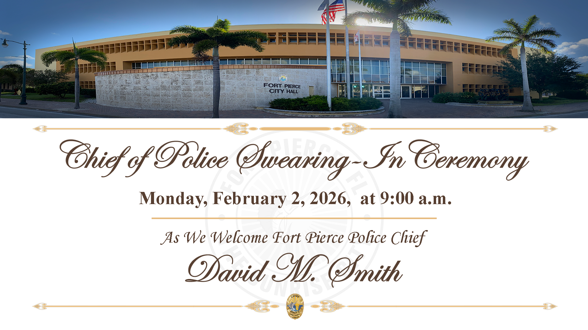 David Smith Swearing-In Ceremony