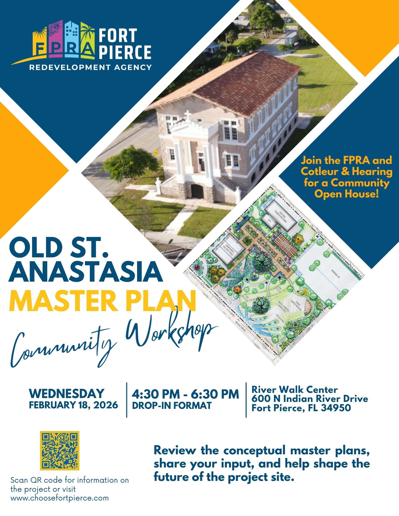 Old St. Anastasia Master Plan Community Workshop Flyer
