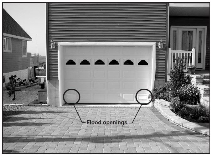 Flood openings in garage